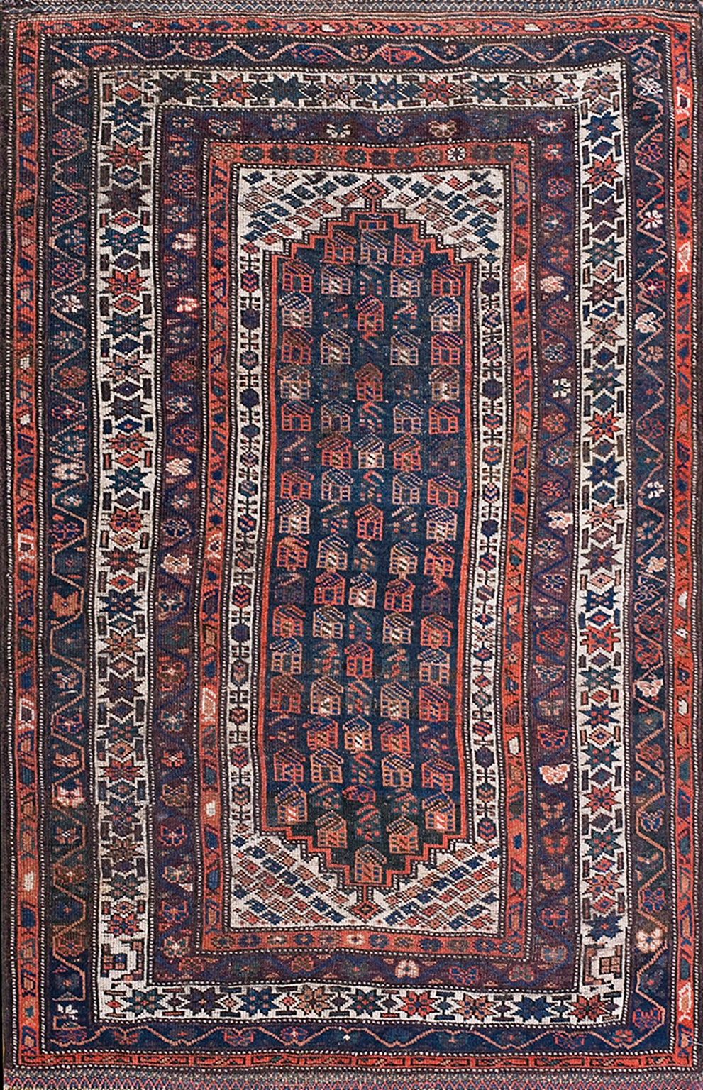 Early 20th Century W. Persian Kurdish Carpet ( 4'6" x 6'9" - 137 x 206 ) For Sale
