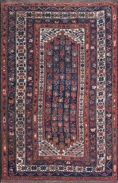 Antique Early 20th Century W. Persian Kurdish Carpet ( 4'6" x 6'9" - 137 x 206 )