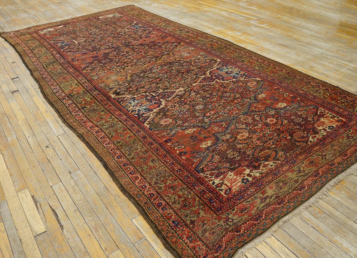 Noué à la main Tapis de galerie persan kurde du début du 20e siècle (6'4