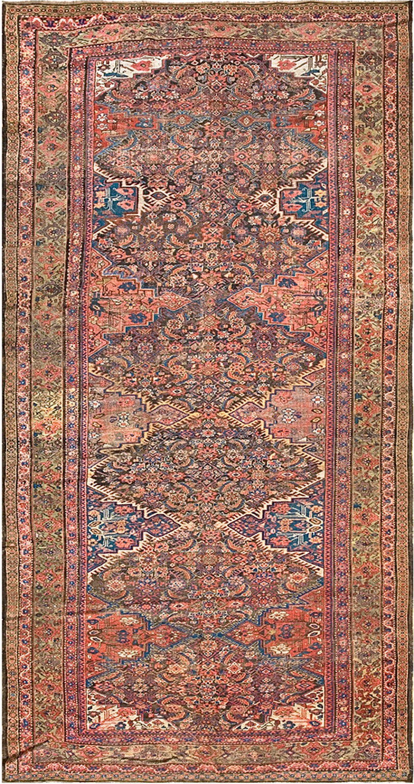 Tappeto da galleria persiano curdo dei primi del Novecento (a) Gallery (193 x 373)