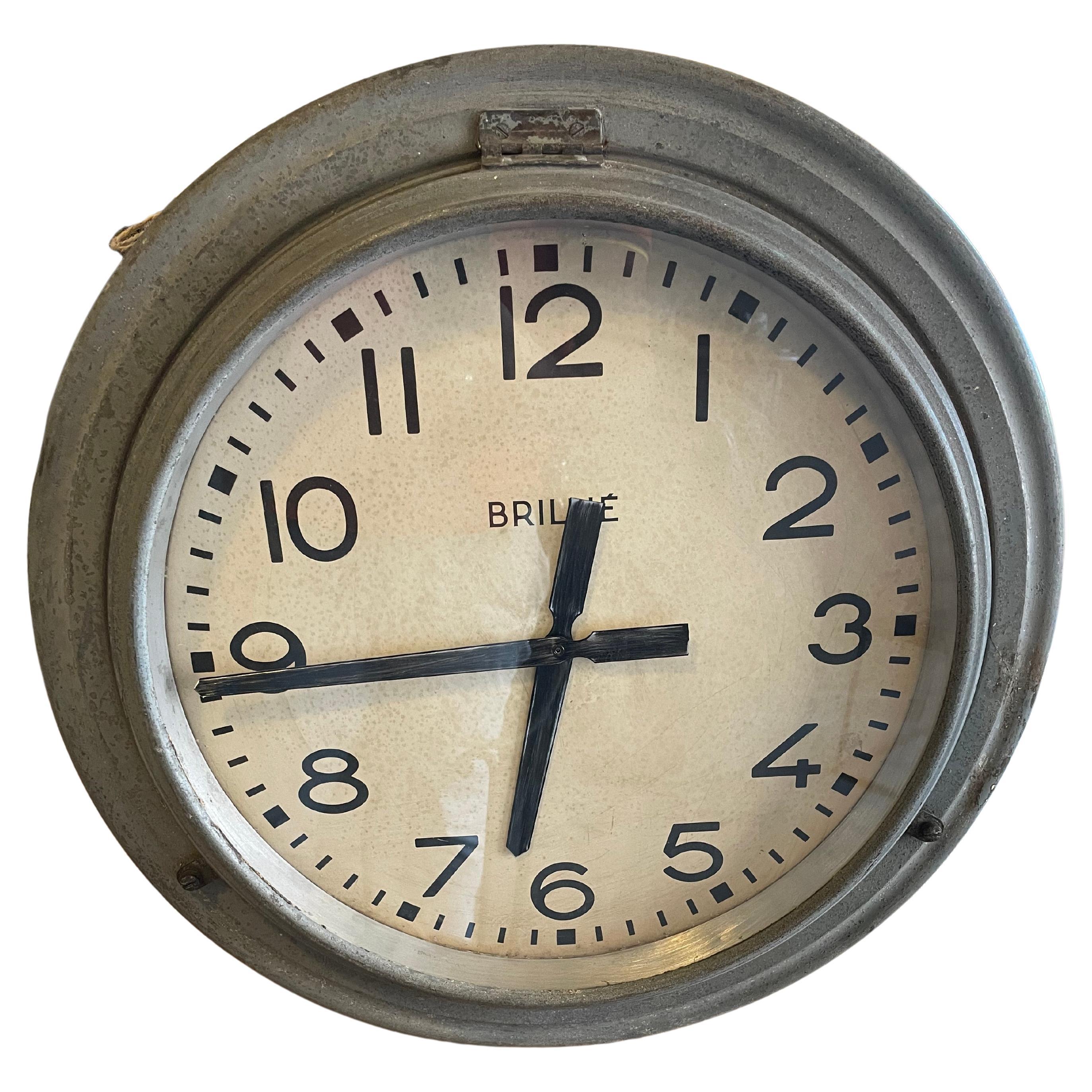 Early 20th Century Wall Clock "Brillié" For Sale