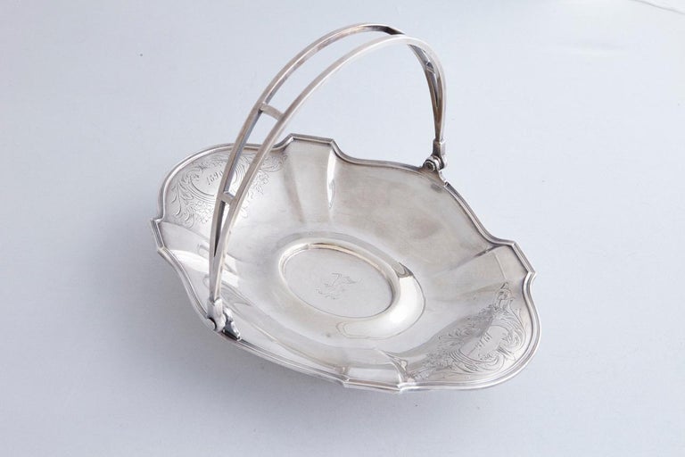 Early 20th Century Wallace Brothers Silver Plated Basket, 1915 For Sale