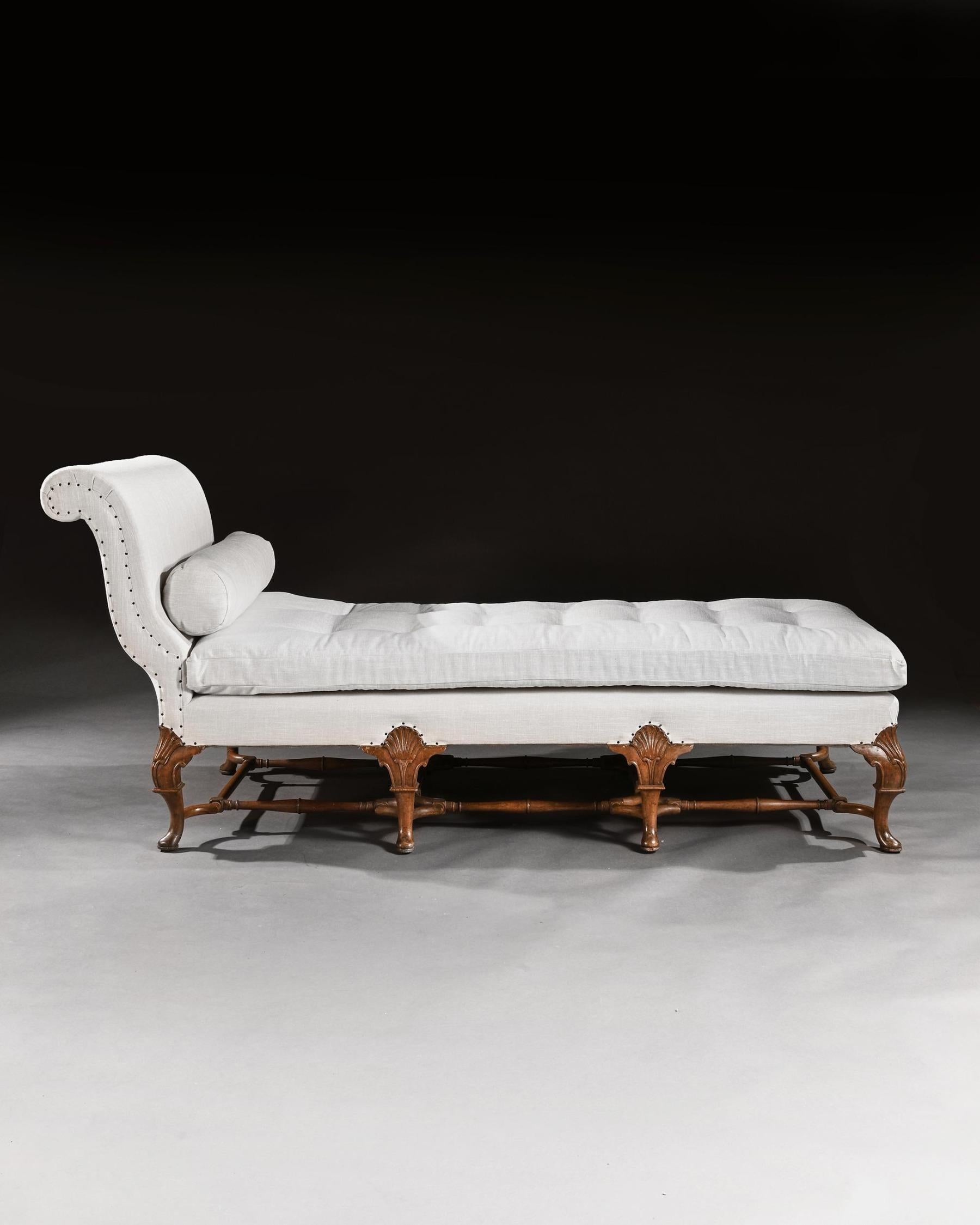 A very smart early 20th century walnut daybed being an exact replica of the Queen Anne daybed owned by the Marquess of Cholmondeley.



English, Circa 1900’s.



Exceptionally well made and surpassing most in style and quality, this