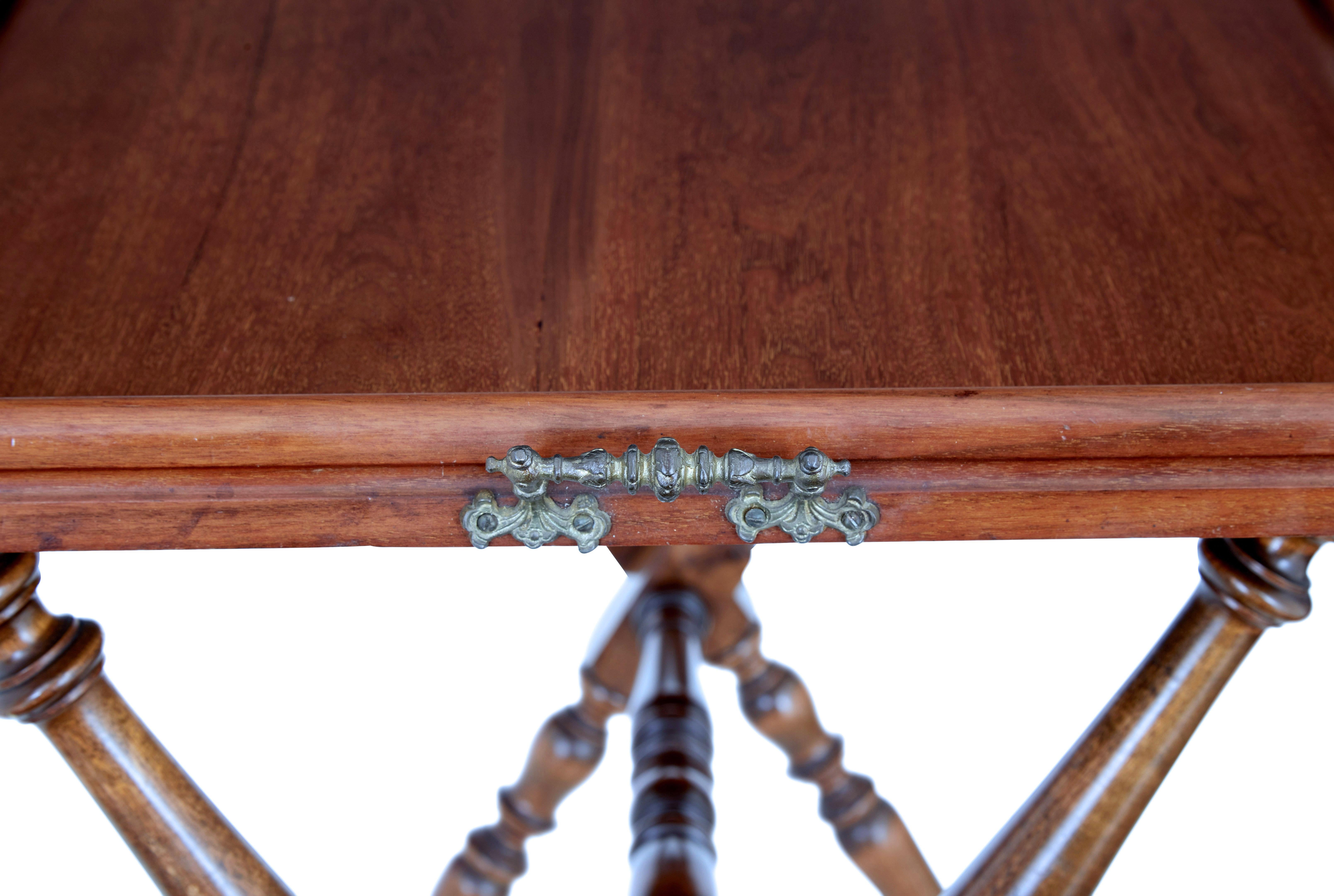 20th Century Early 20th century walnut butlers tray on stand For Sale