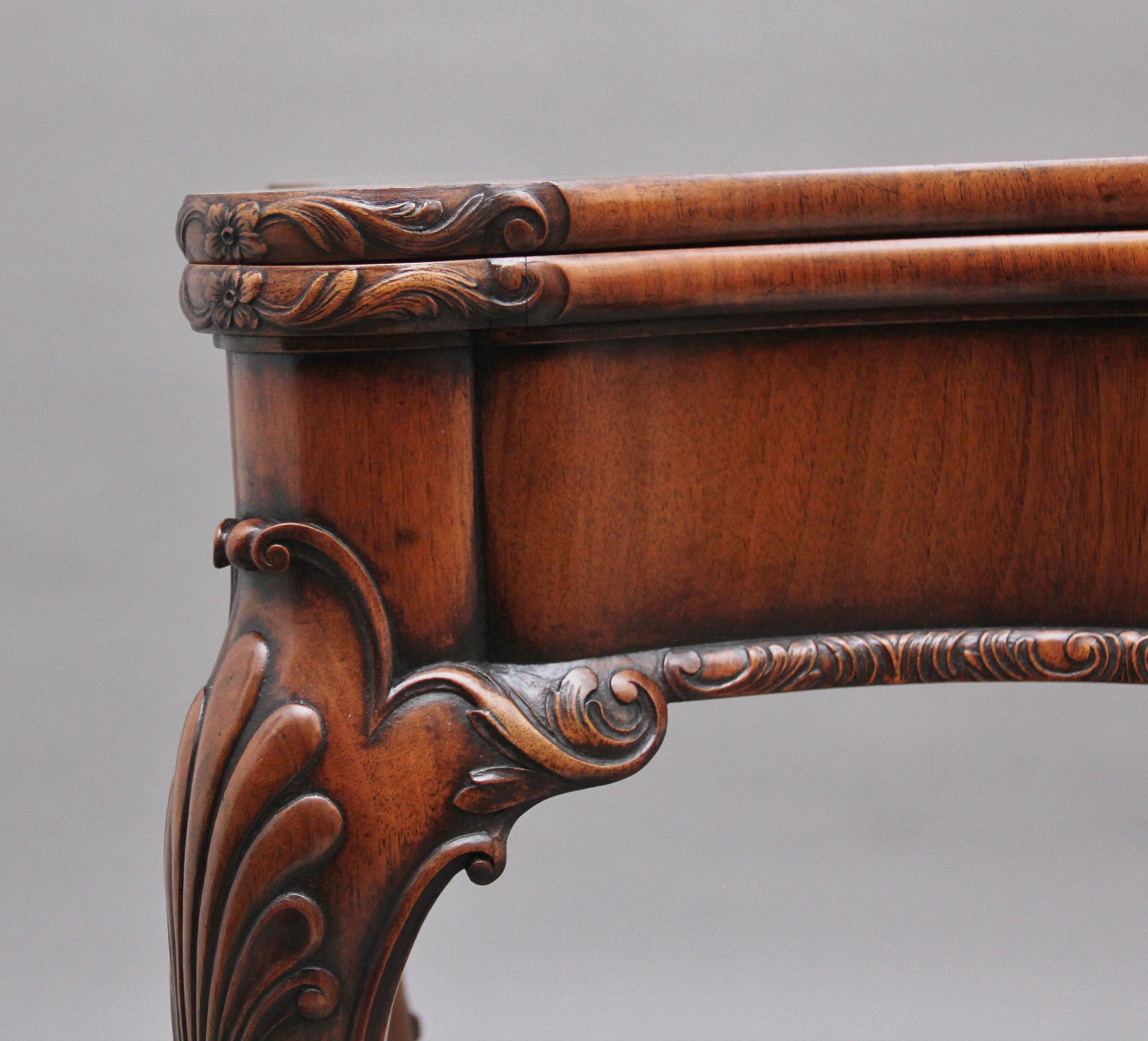 Early 20th Century Walnut Card Table by Howard & Co London For Sale 7