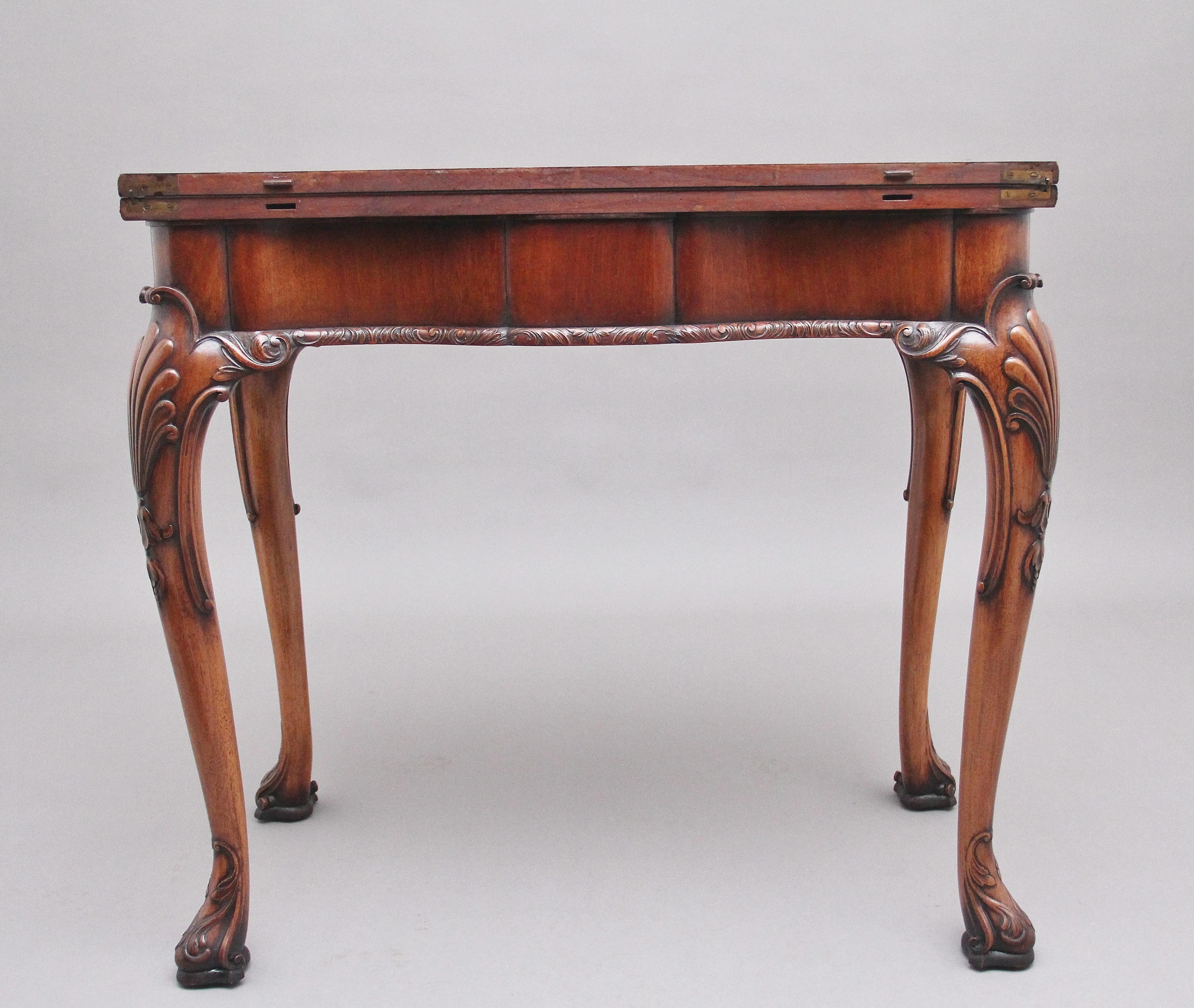 Early 20th Century Walnut Card Table by Howard & Co London For Sale 3
