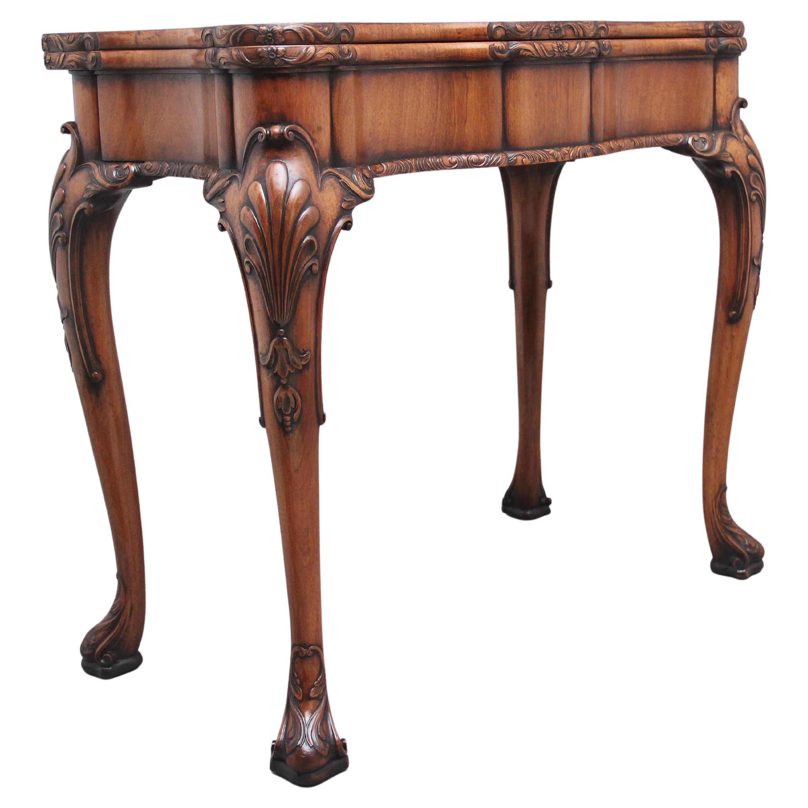 Early 20th Century Walnut Card Table by Howard & Co London