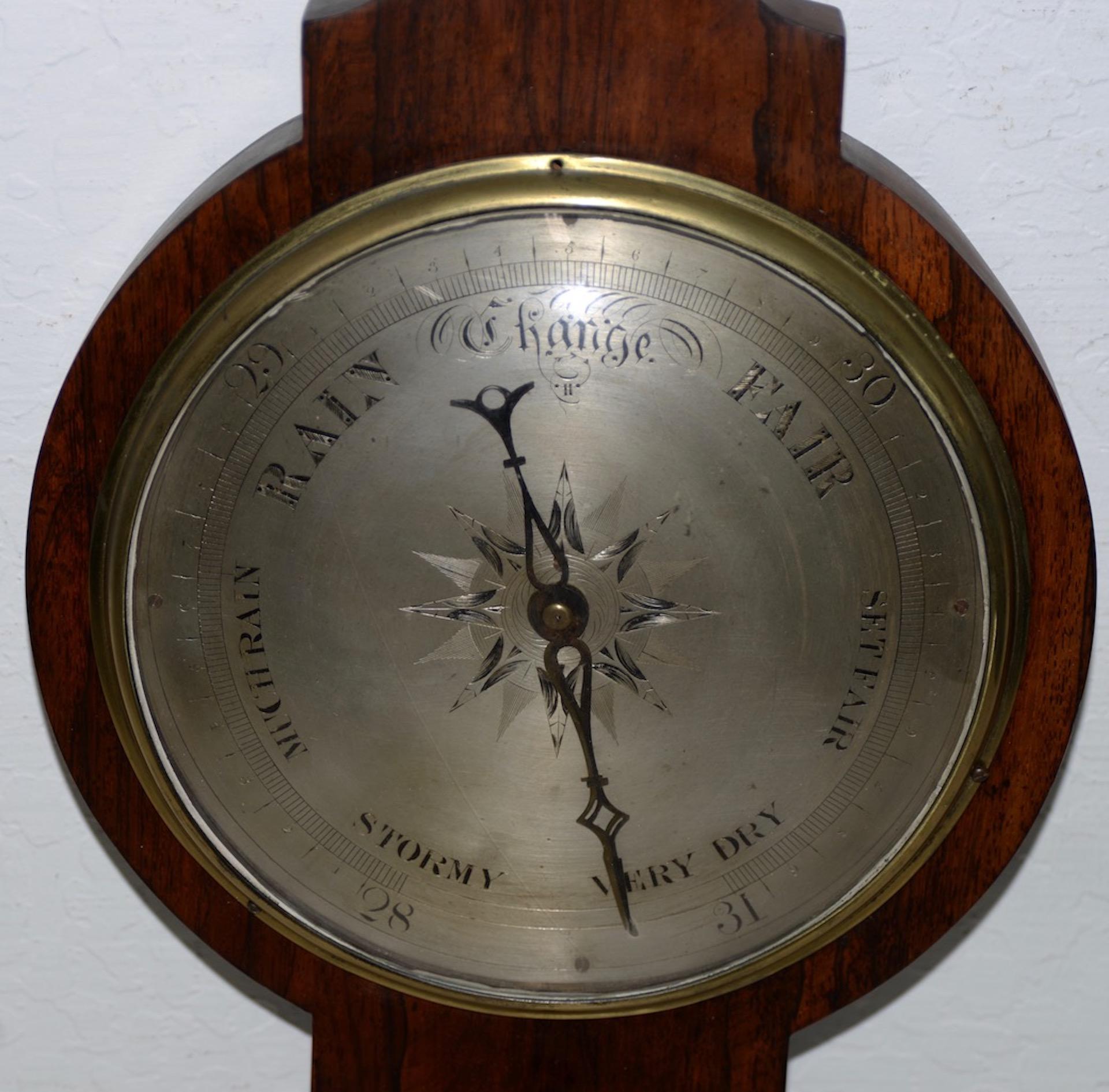 American Early 20th Century Walnut Cased Barometer For Sale