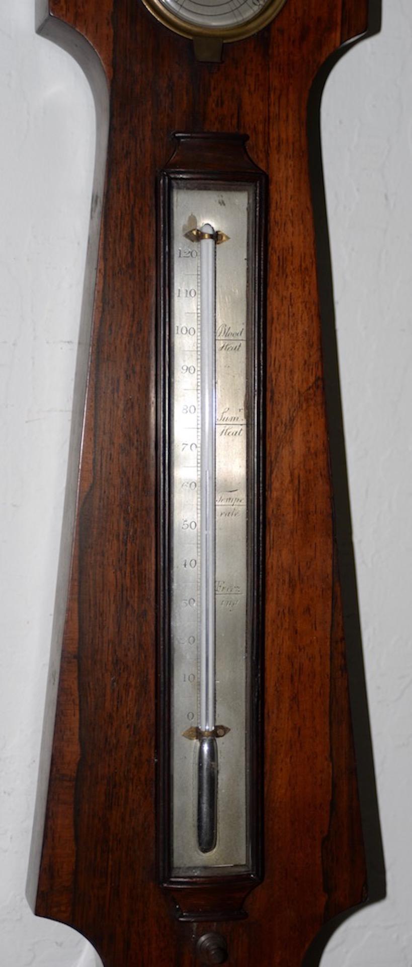 Barometer mit Nussbaumgehäuse aus dem frühen 20 (Handgefertigt) im Angebot