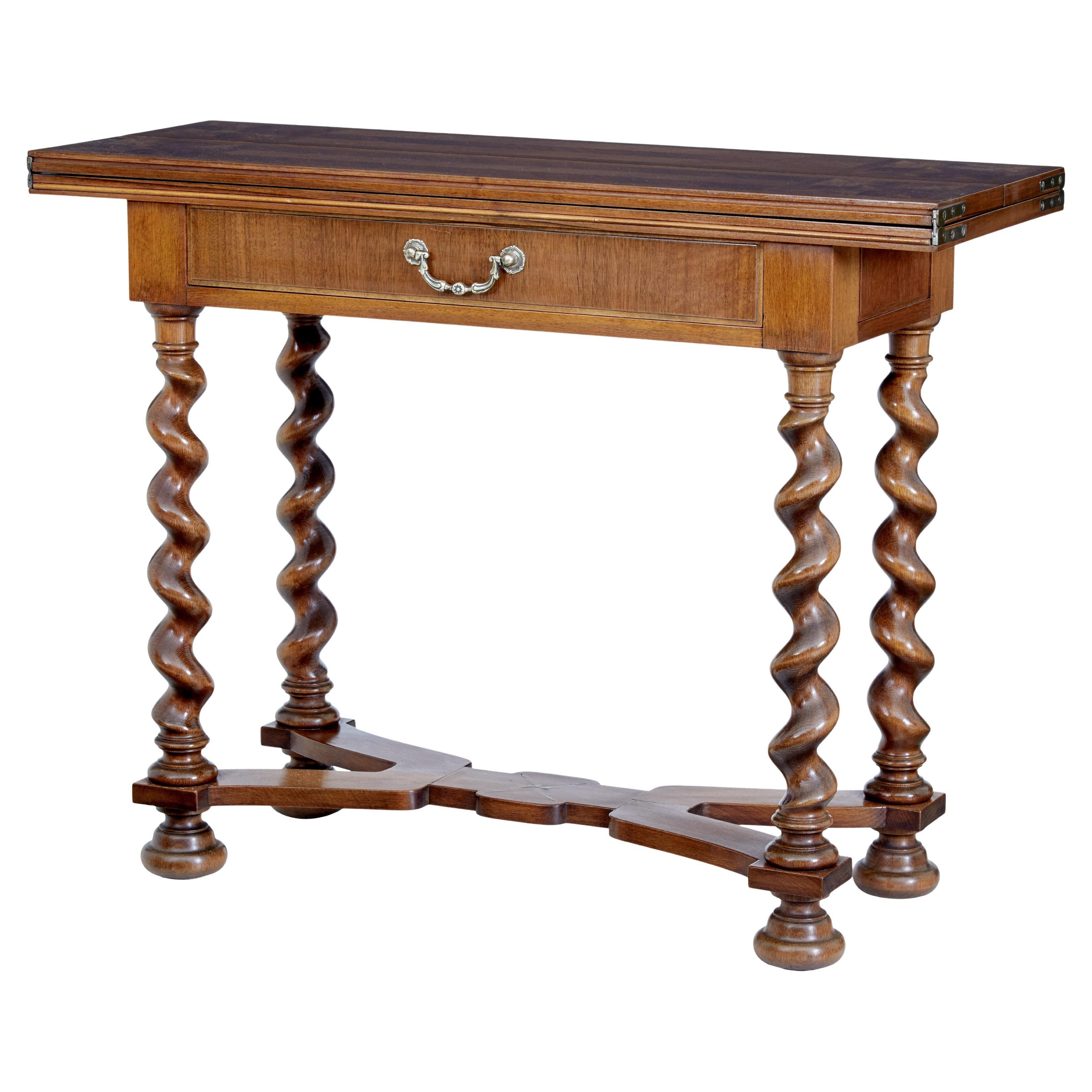 Early 20th Century Walnut Flip Top Occasional Table