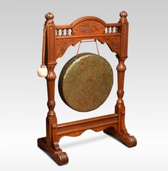 Early 20th Century Walnut Framed Dinner Gong