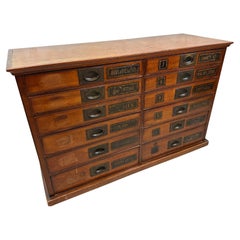 Early 20th century Walnut Haberdashery Cabinet, 1900s