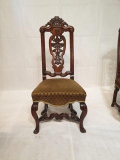 Early 20th Century Walnut Hall Chairs