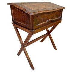 Early 20th Century Walnut & Leather Secretary Desk