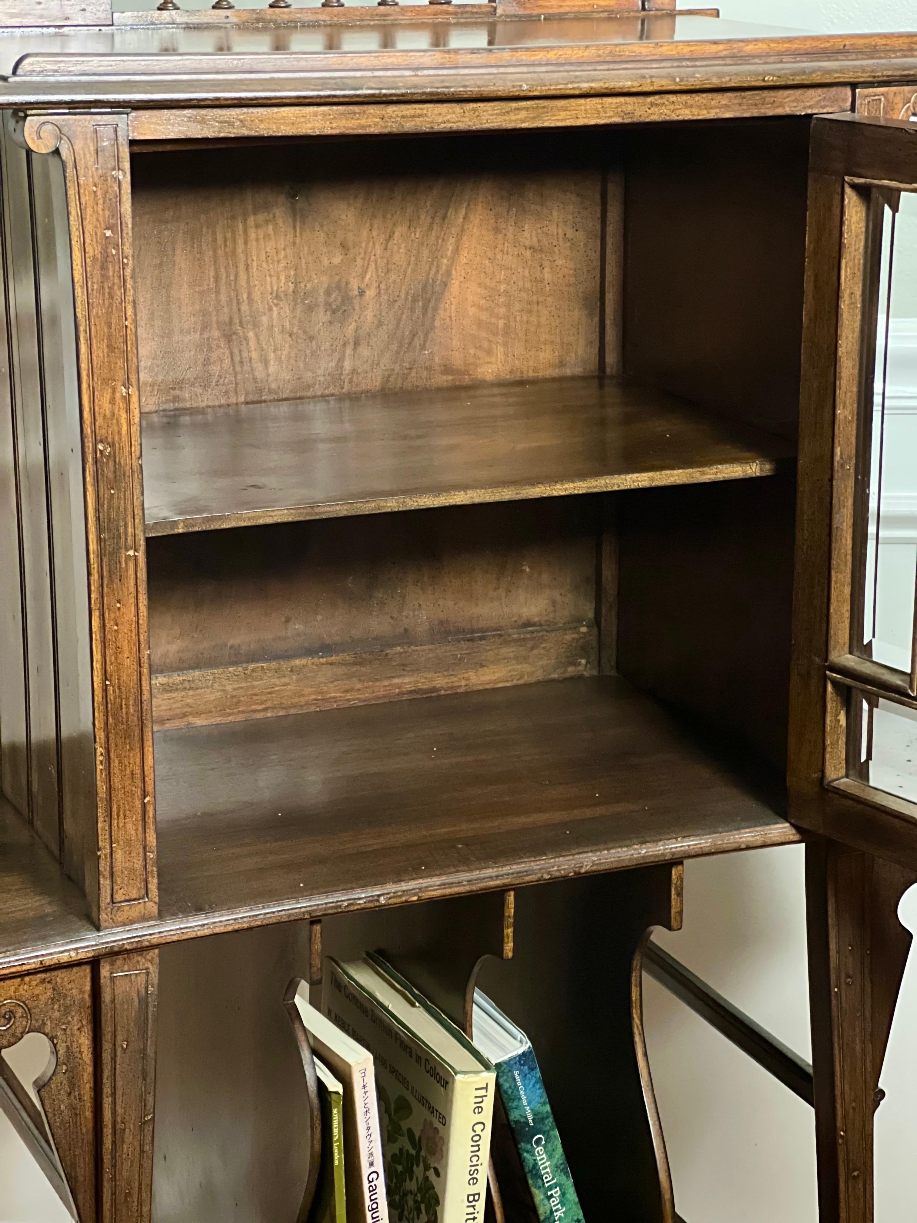 Early 20th Century Walnut Music Canterbury Cabinet with Stand For Sale 10