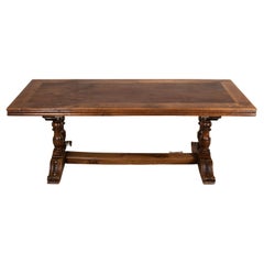 Antique Early 20th Century Walnut Refectory Table