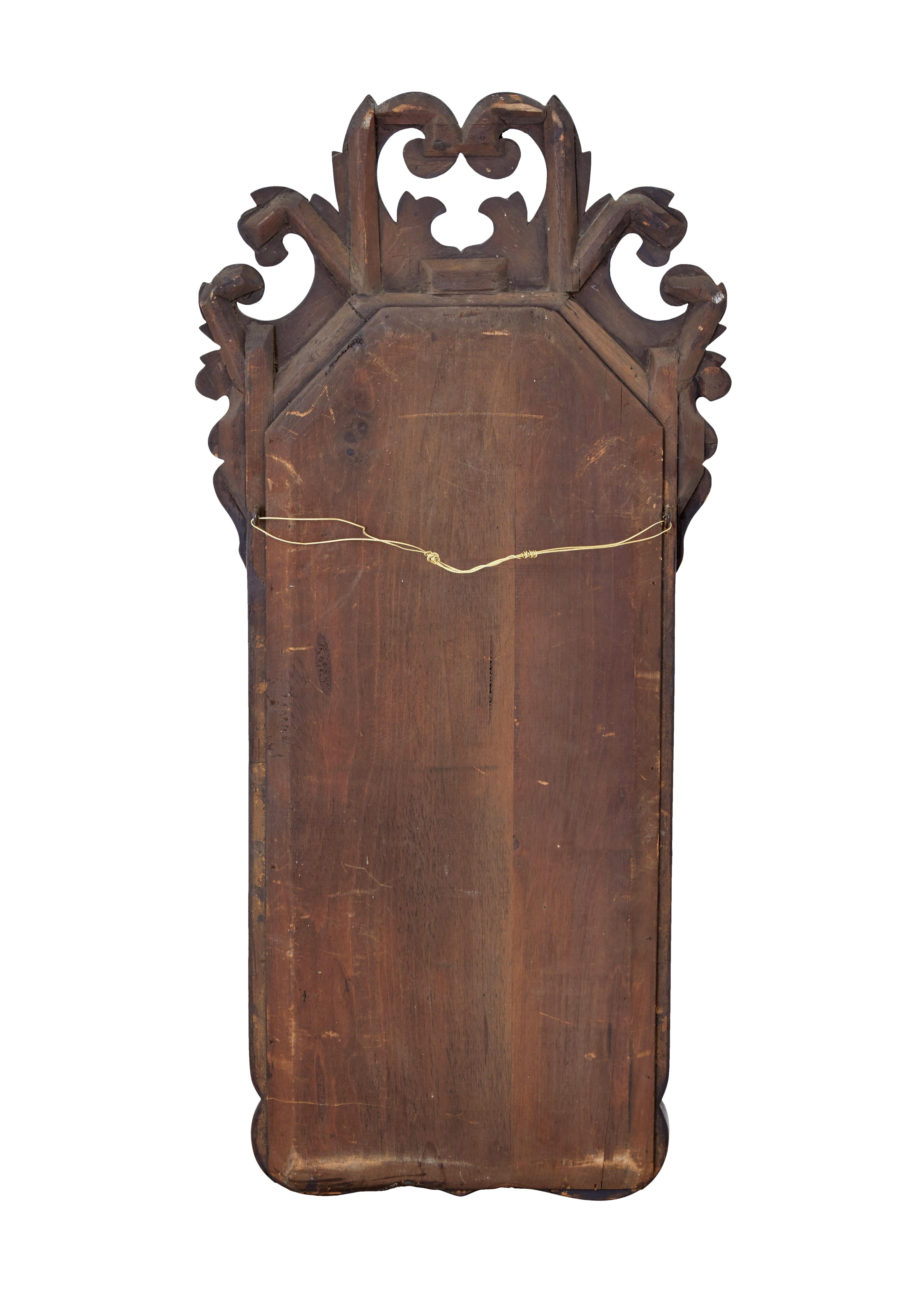 Hand-Crafted Early 20th Century walnut rococo revival mirror