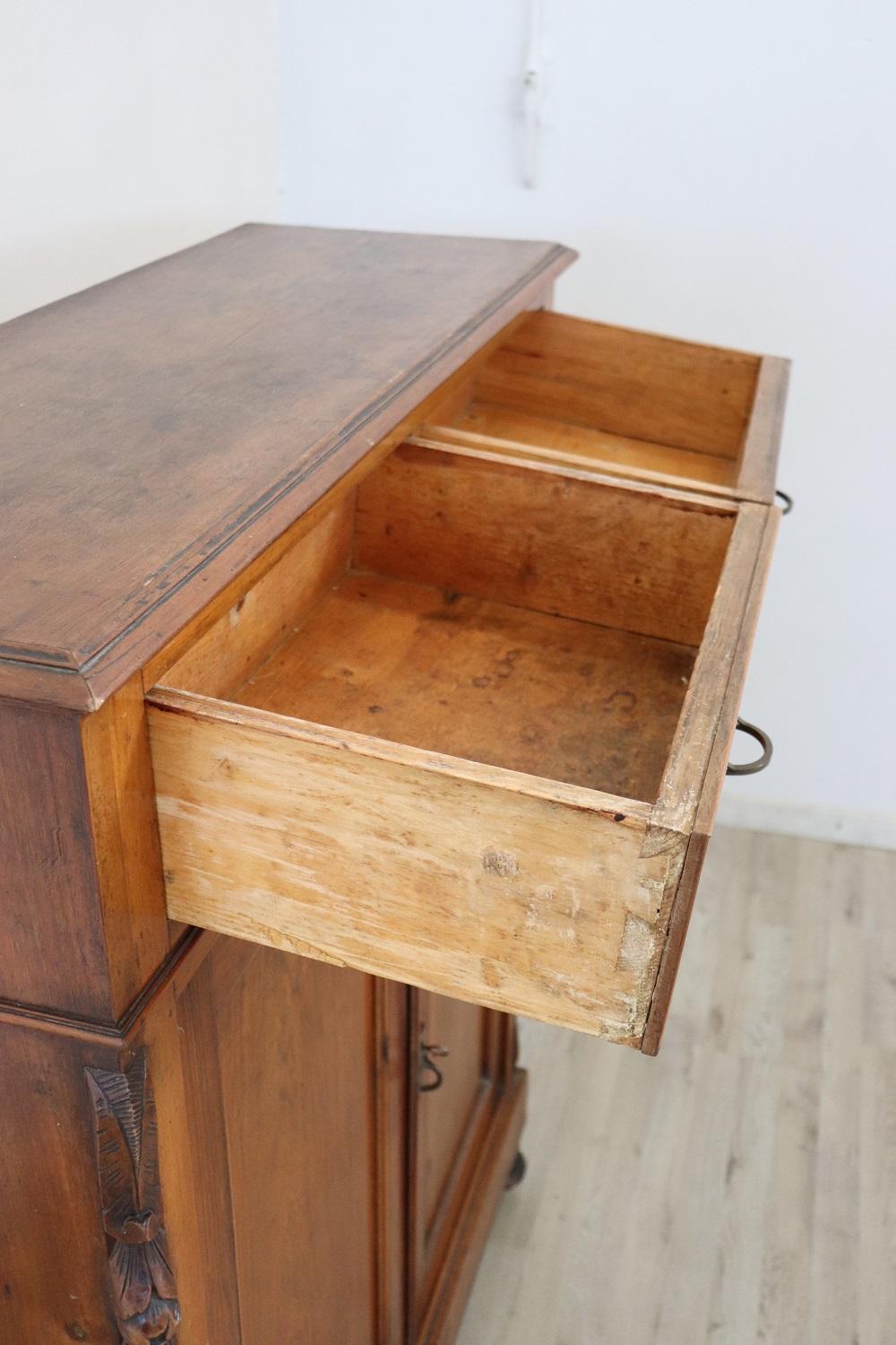 Veneer Early 20th Century Walnut Small Cabinet