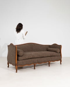 Early 20th Century Walnut Wood Louis XV Upholstery Sofa