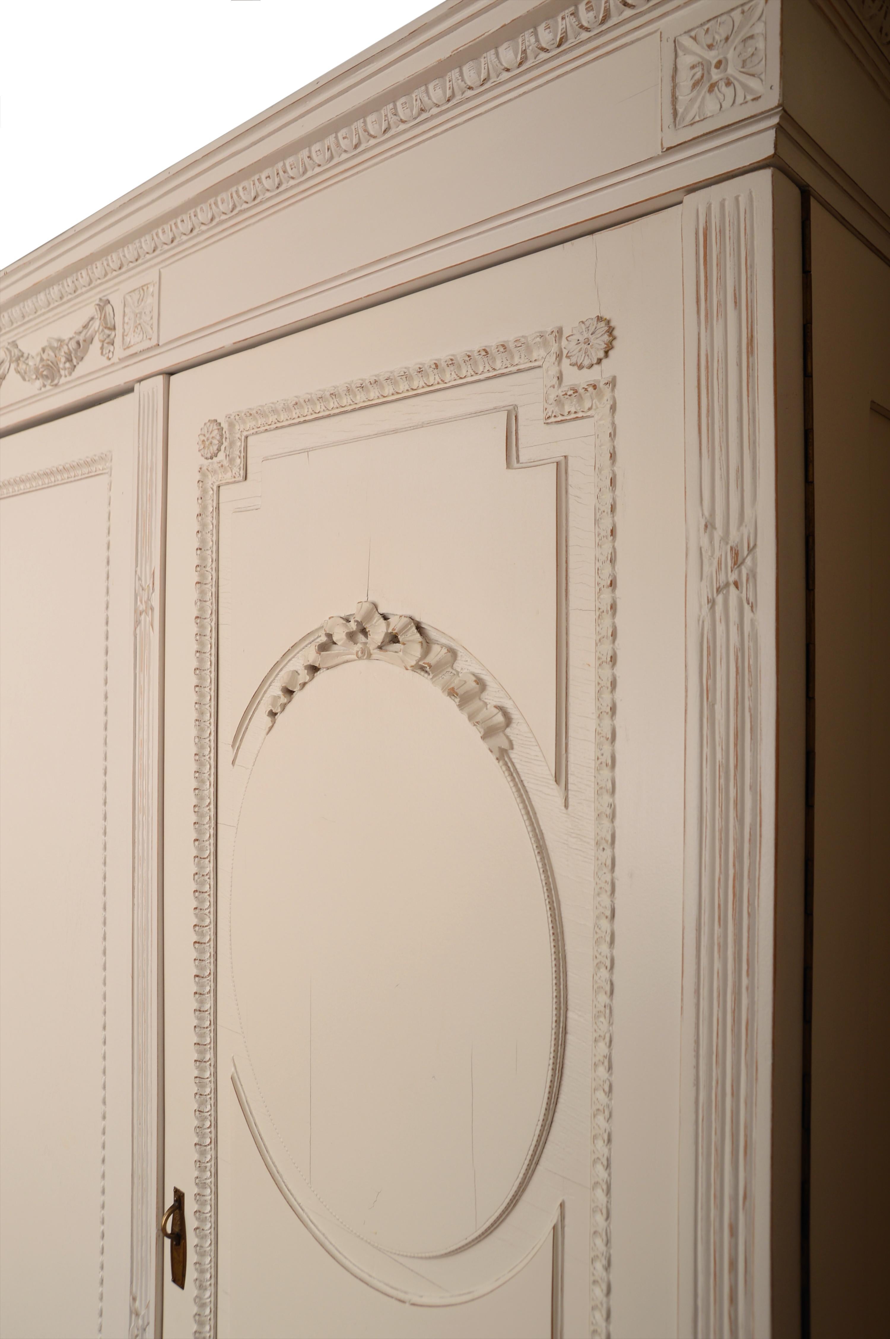 Early 20th Century Wardrobe in Louis XVI Style, Shabby Chic For Sale 1