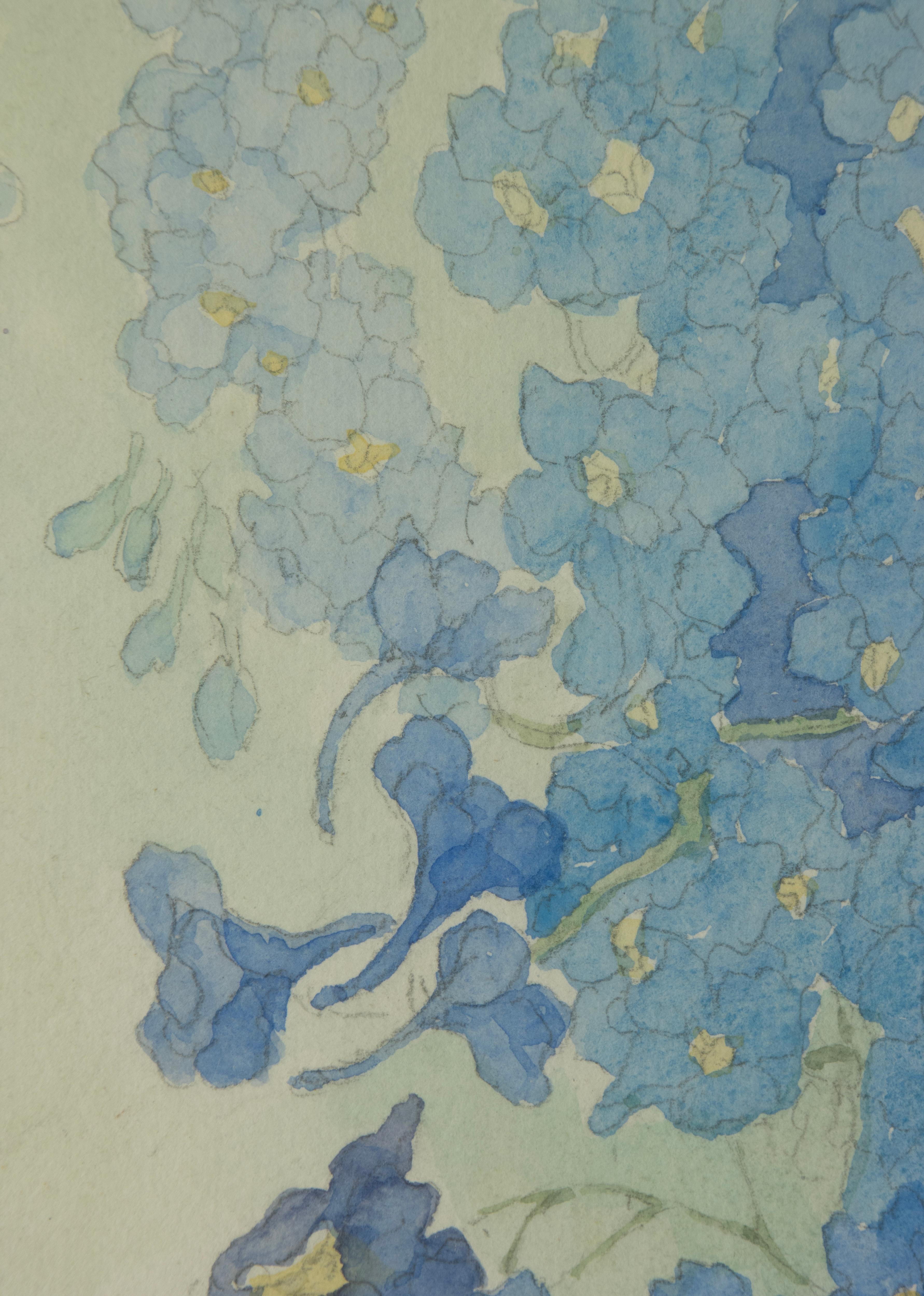 Acquerello dei primi del Novecento - Fiori - di Corneille Henri Dee in vendita 3