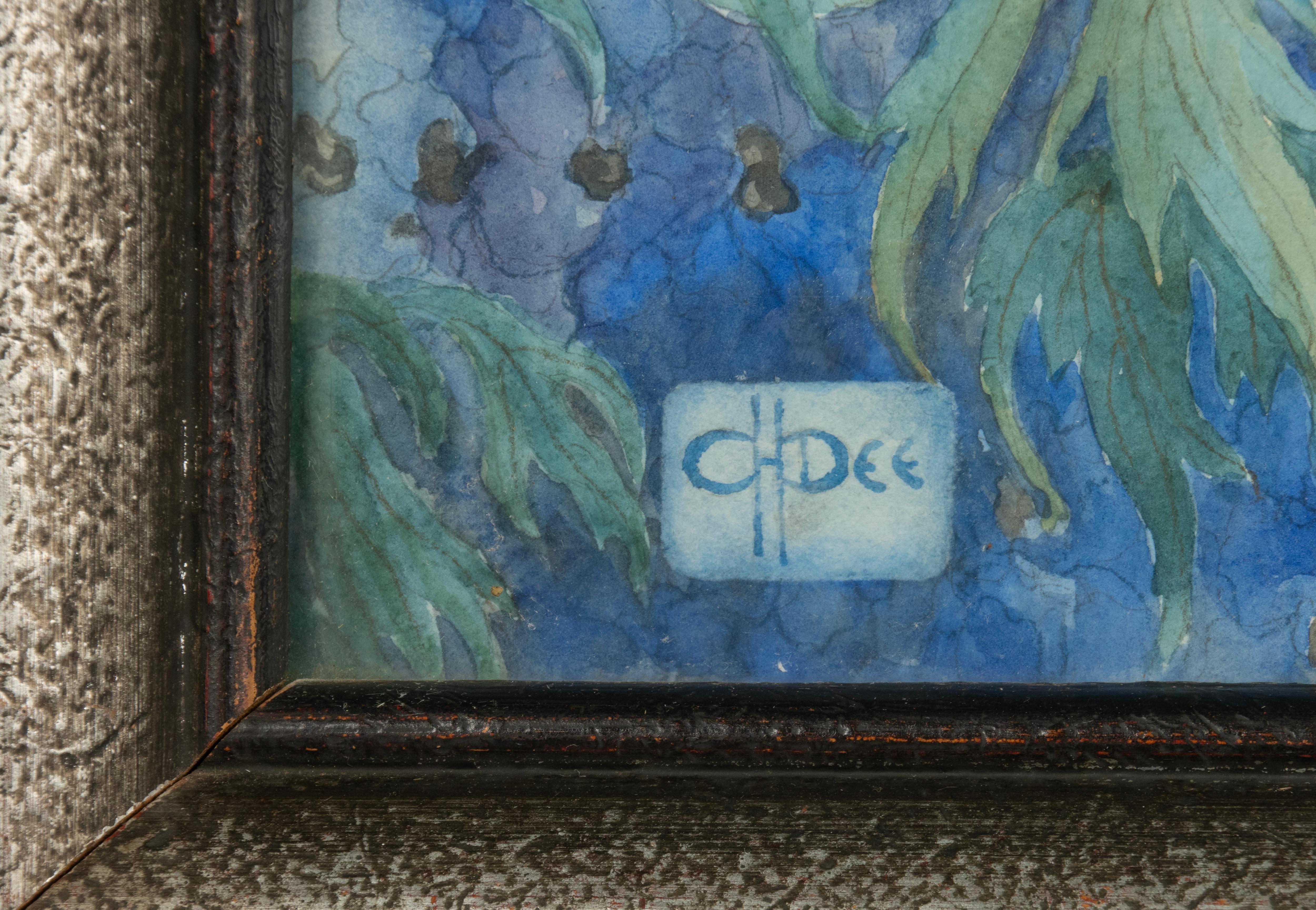 Dipinto a mano Acquerello dei primi del Novecento - Fiori - di Corneille Henri Dee in vendita