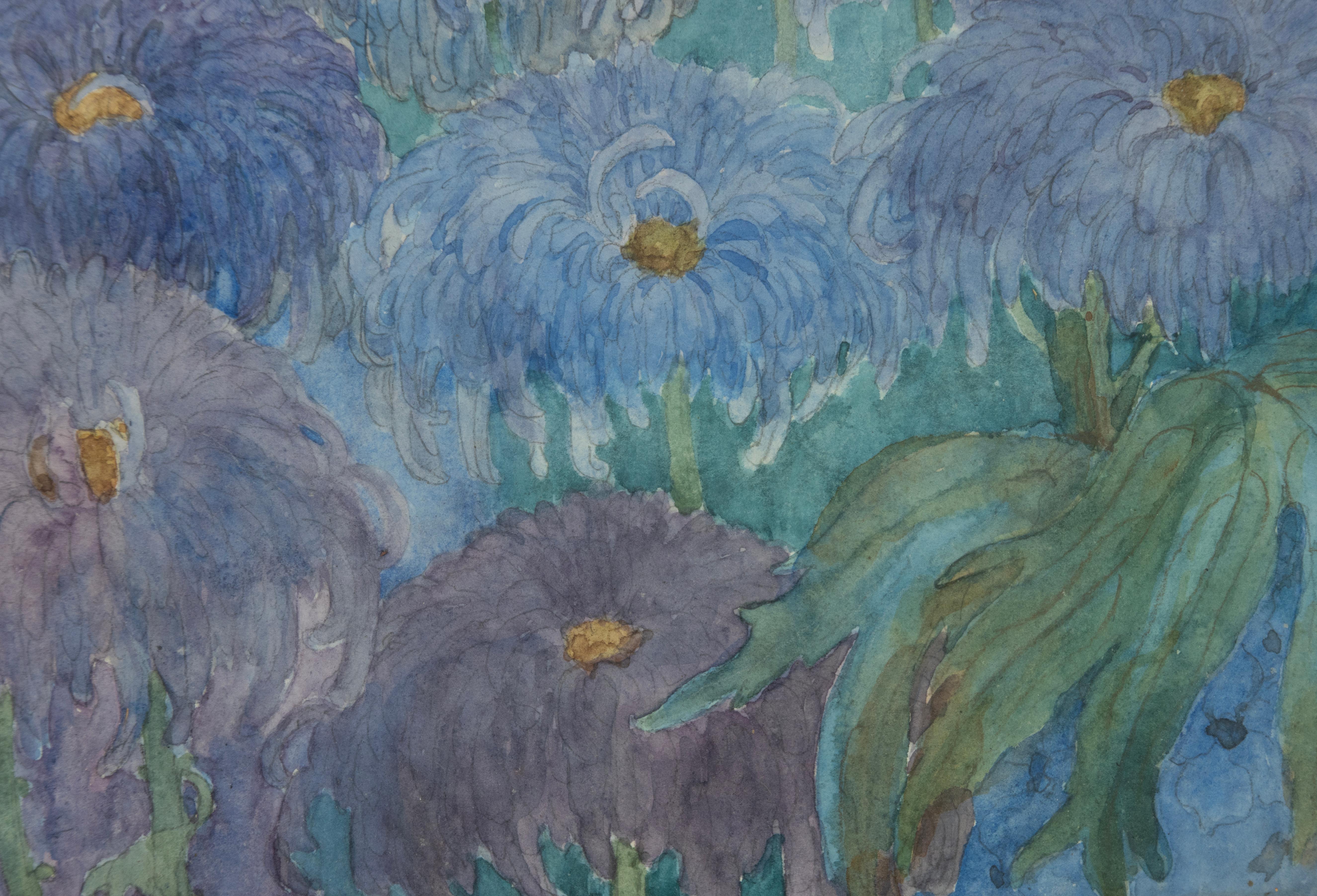 Acquerello dei primi del Novecento - Fiori - di Corneille Henri Dee in vendita 1