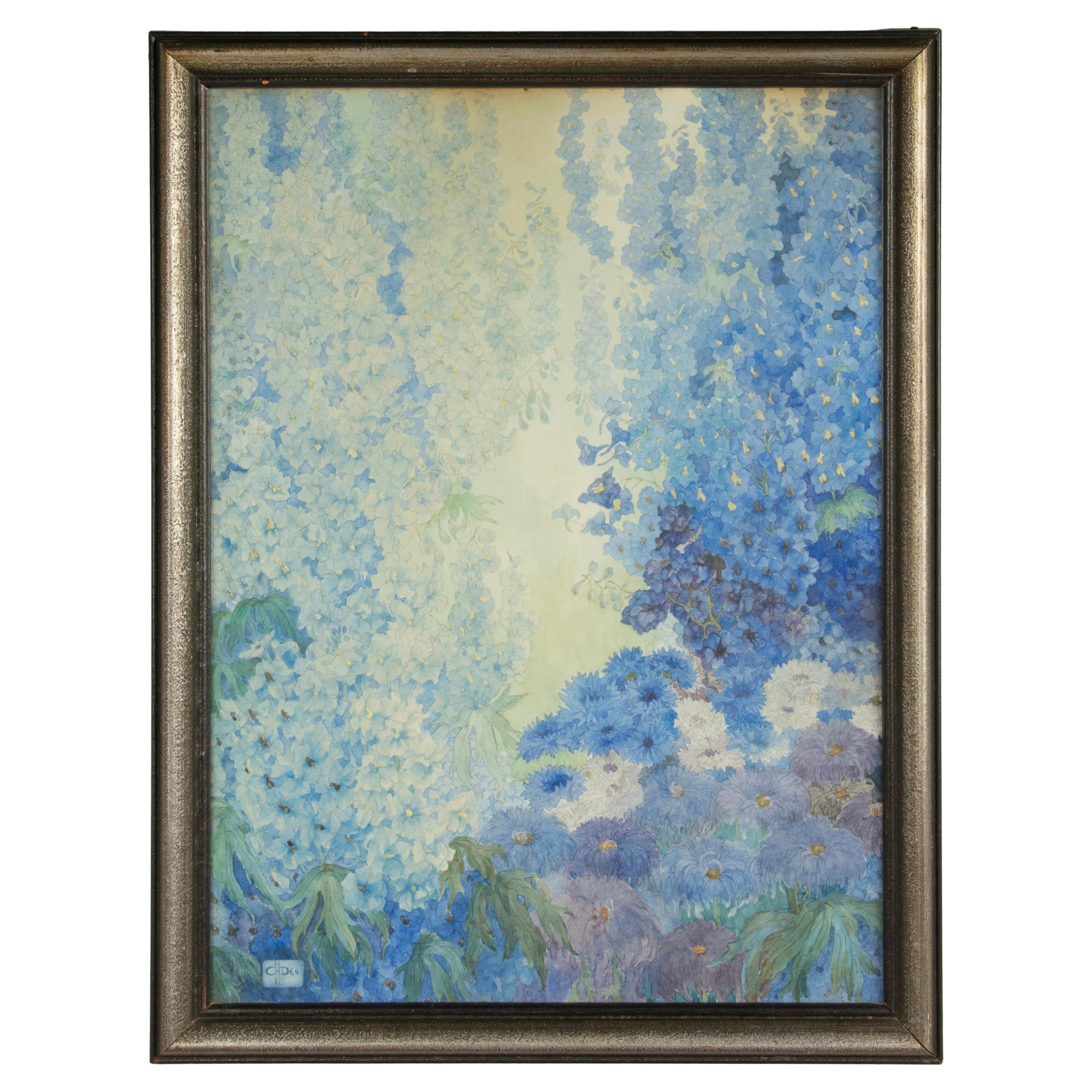 Early 20th Century Water Colour - Flowers - by Corneille Henri Dee