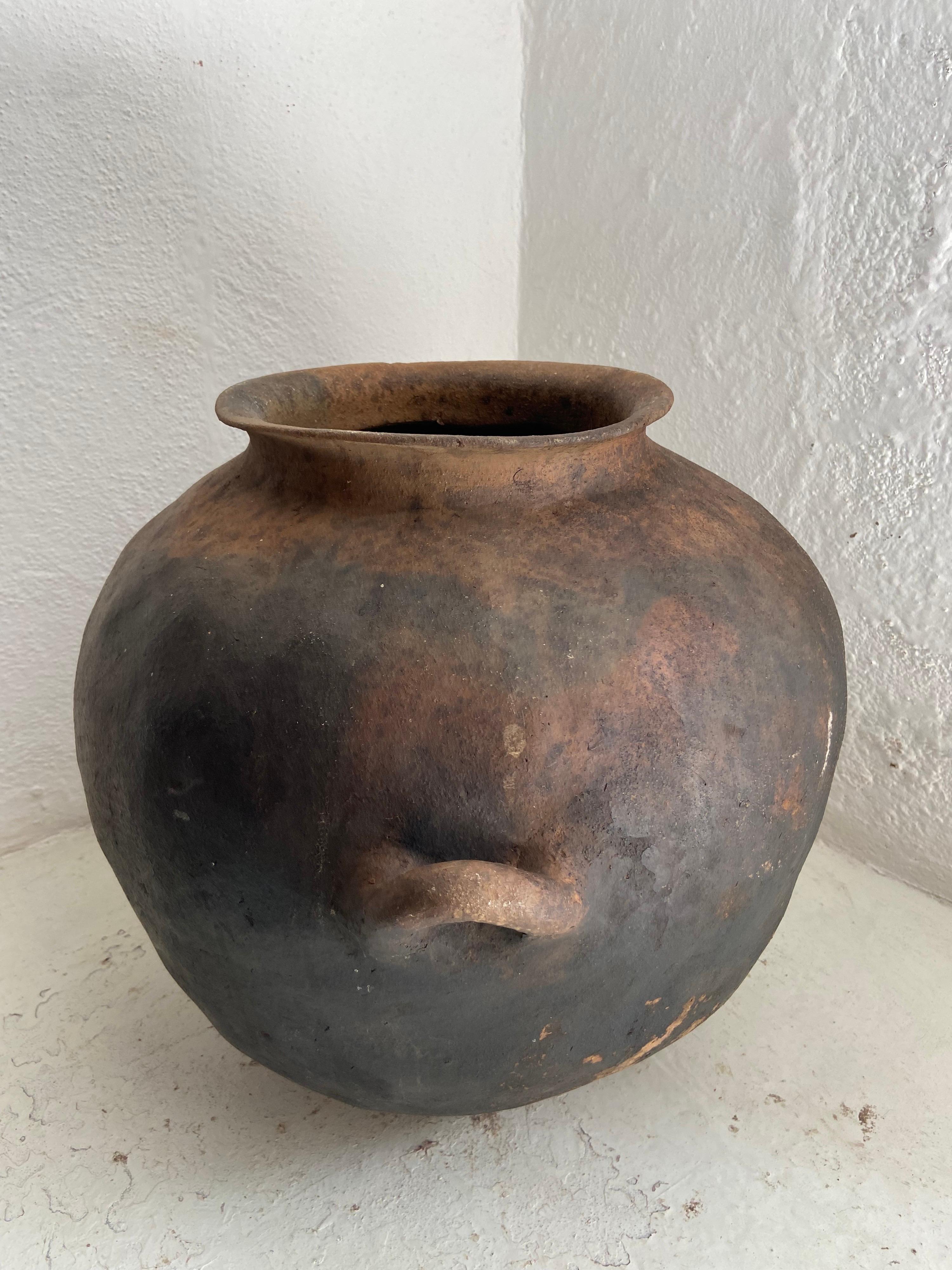 Fired Early 20th Century Water Jar from Mexico For Sale