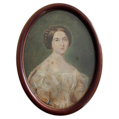 Early 20th century watercolor on paper, portrait of a woman