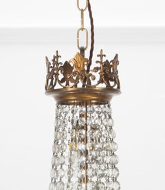 Early 20th Century Waterfall and Bag Chandelier