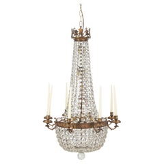 Early 20th Century Waterfall and Bag Chandelier