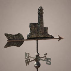 Early 20th Century Weather Vane Copper Harbor Lighthouse Three-Dimensional