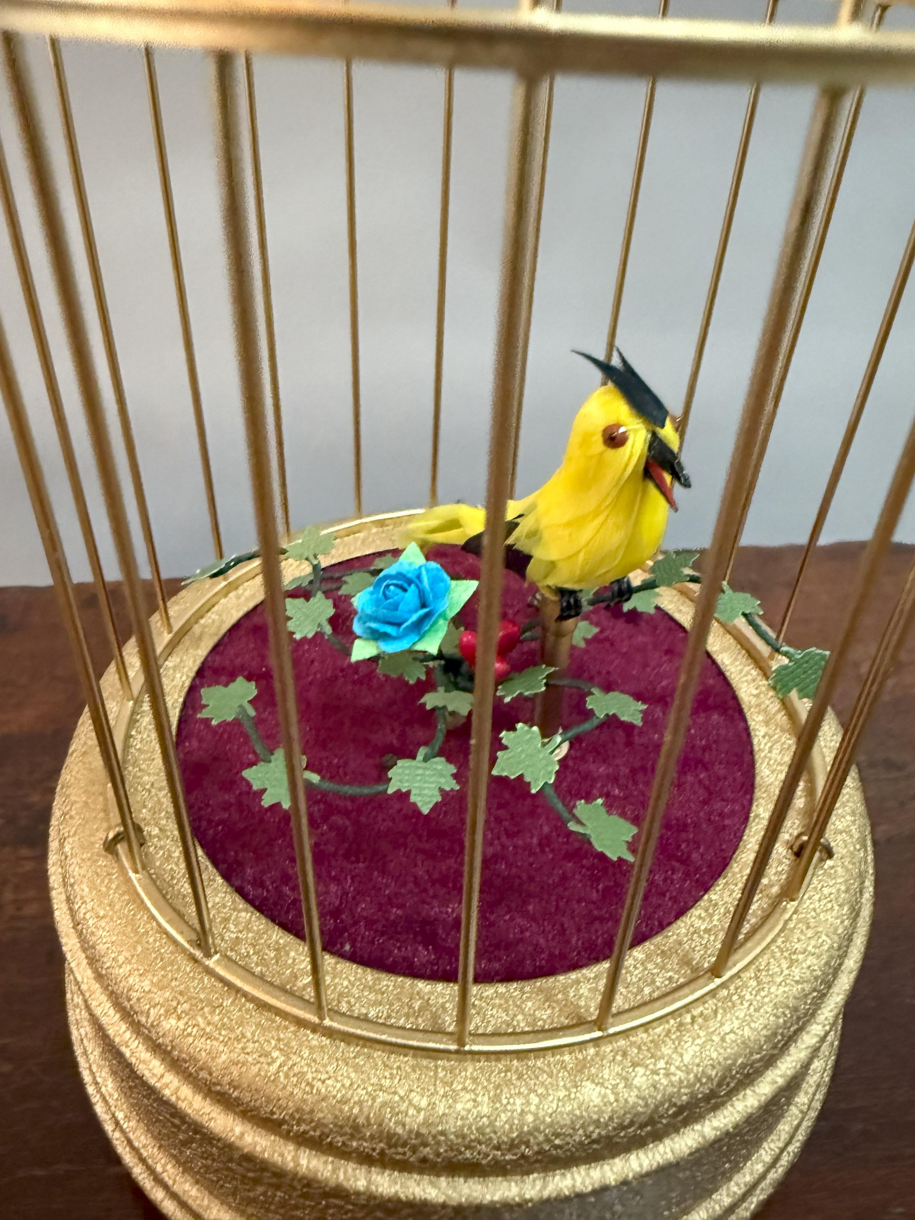 Early 20th Century West German Gilded Singing Bird Automaton For Sale 5