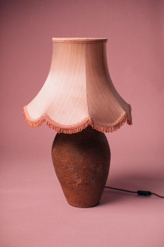 Early 20th Century Western Turkey Heavily Fired Terracotta Pitted Oil Jar Lamp