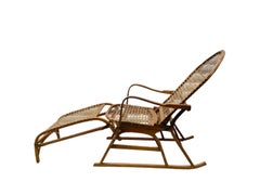 Early 20th Century W.F. Tubbs Sno-Shu Reclining Chair and Detachable Foot Stool