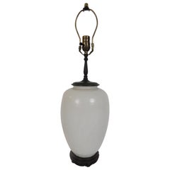 Early 20th Century White Crackle Lamp