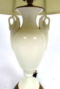 Early 20th Century White Porcelain Lamp by Lenox