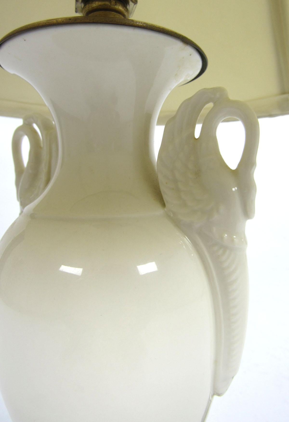 Mid-20th Century Early 20th Century White Porcelain Lamp by Lenox