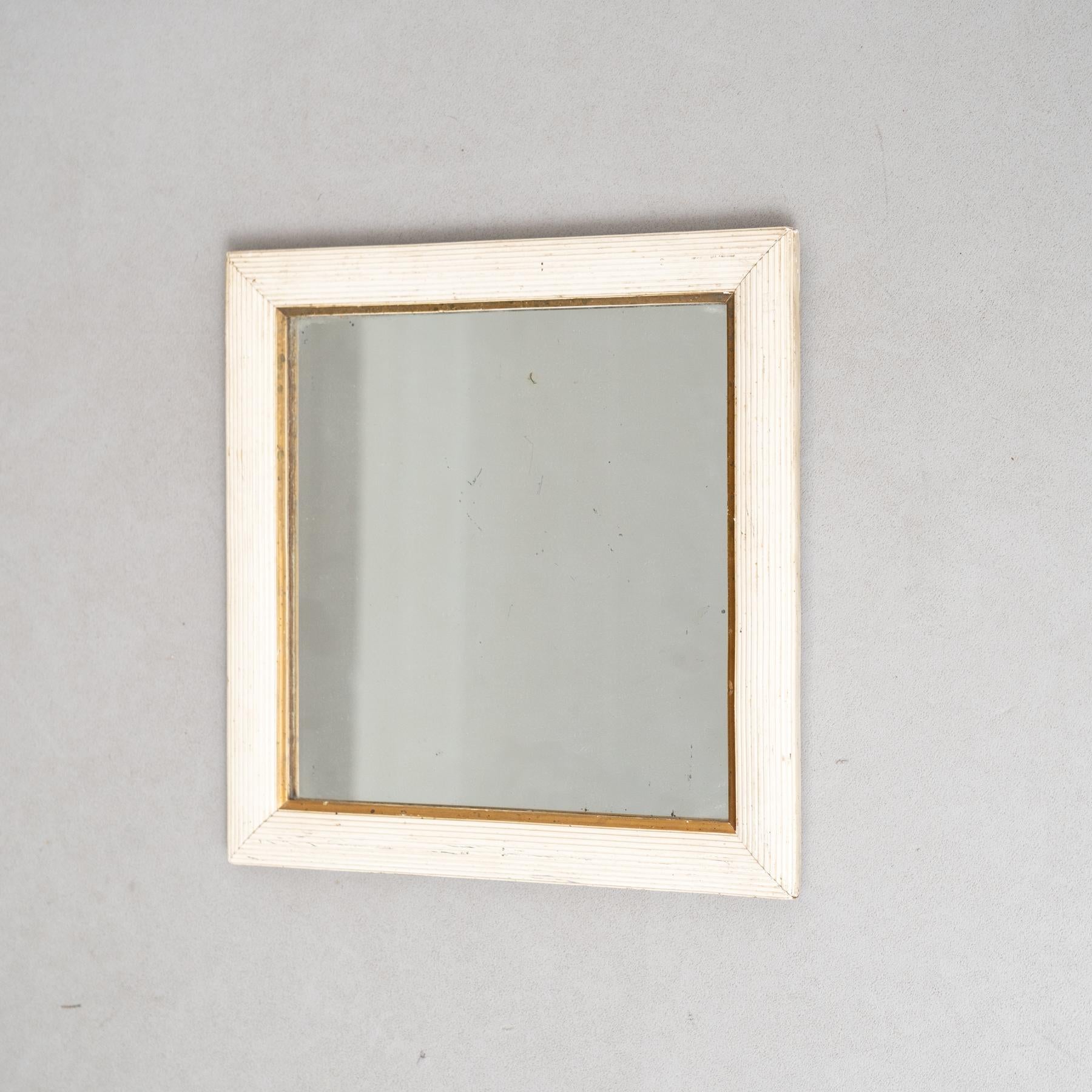 Francese Specchio in legno bianco dei primi del Novecento in vendita