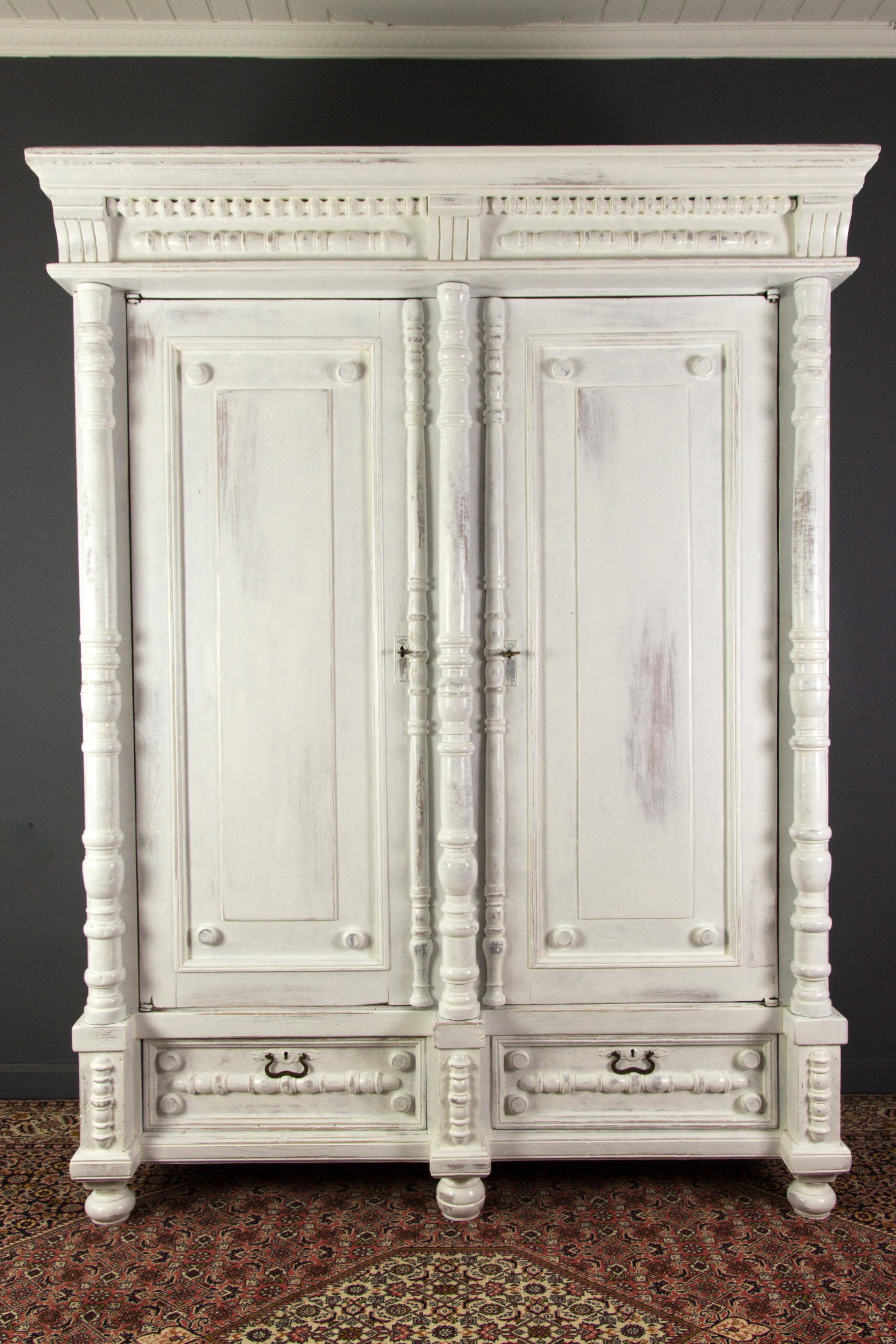 white wash armoire