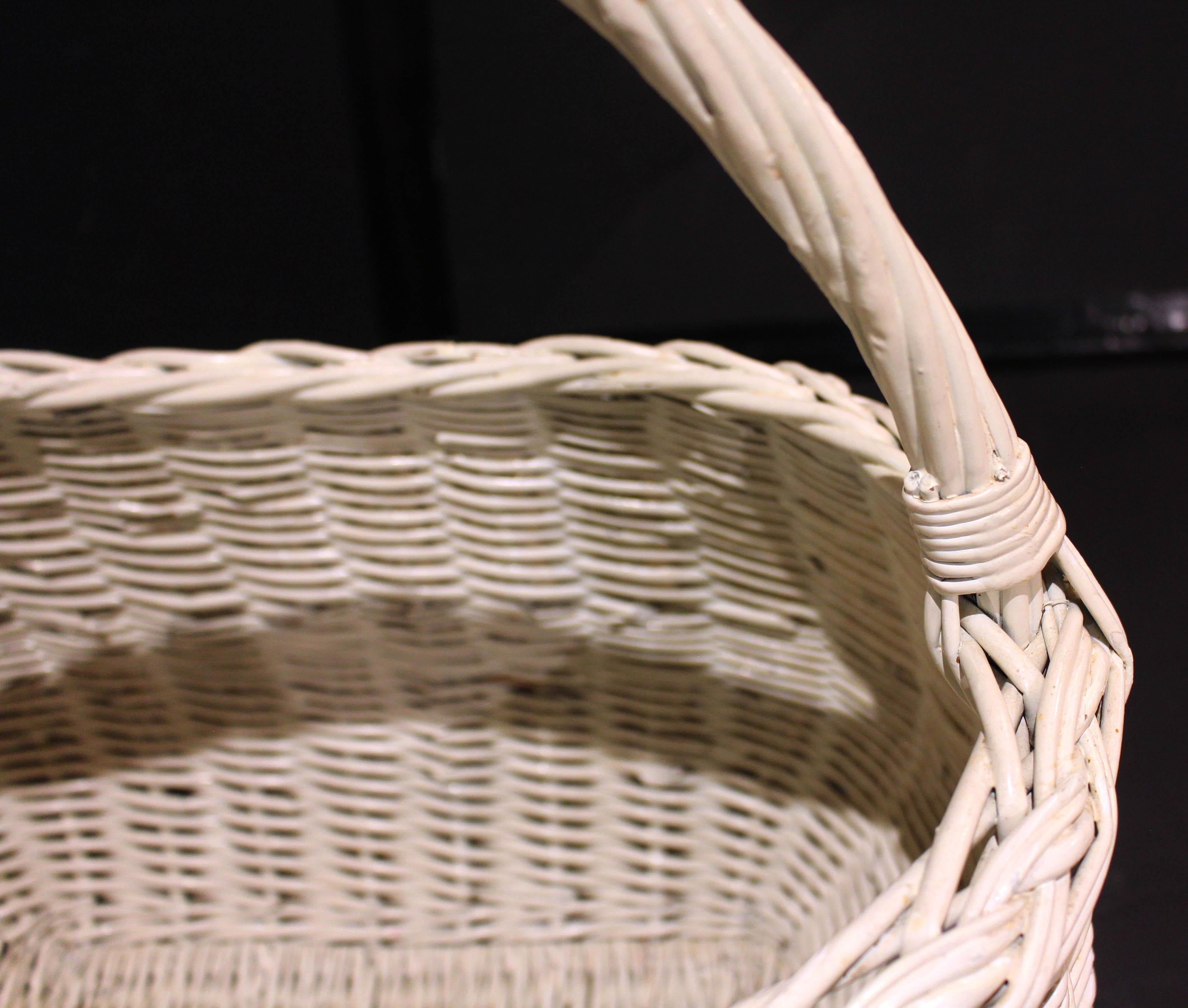 Early 20th Century Wicker Handled Basket, New England 2