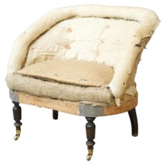 Early 20th Century Wide Seated French Piecrust Armchair