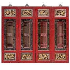 Early 20th Century Window Carvings from Fujian, China