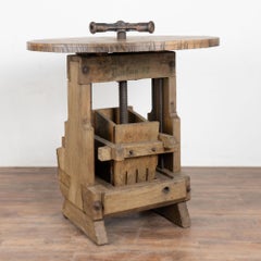 Early 20th Century Wine Tasting Table with Wine Press Base