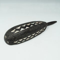 Early 20th Century Wood and Shell Inlay Scoop, Solomon Islands