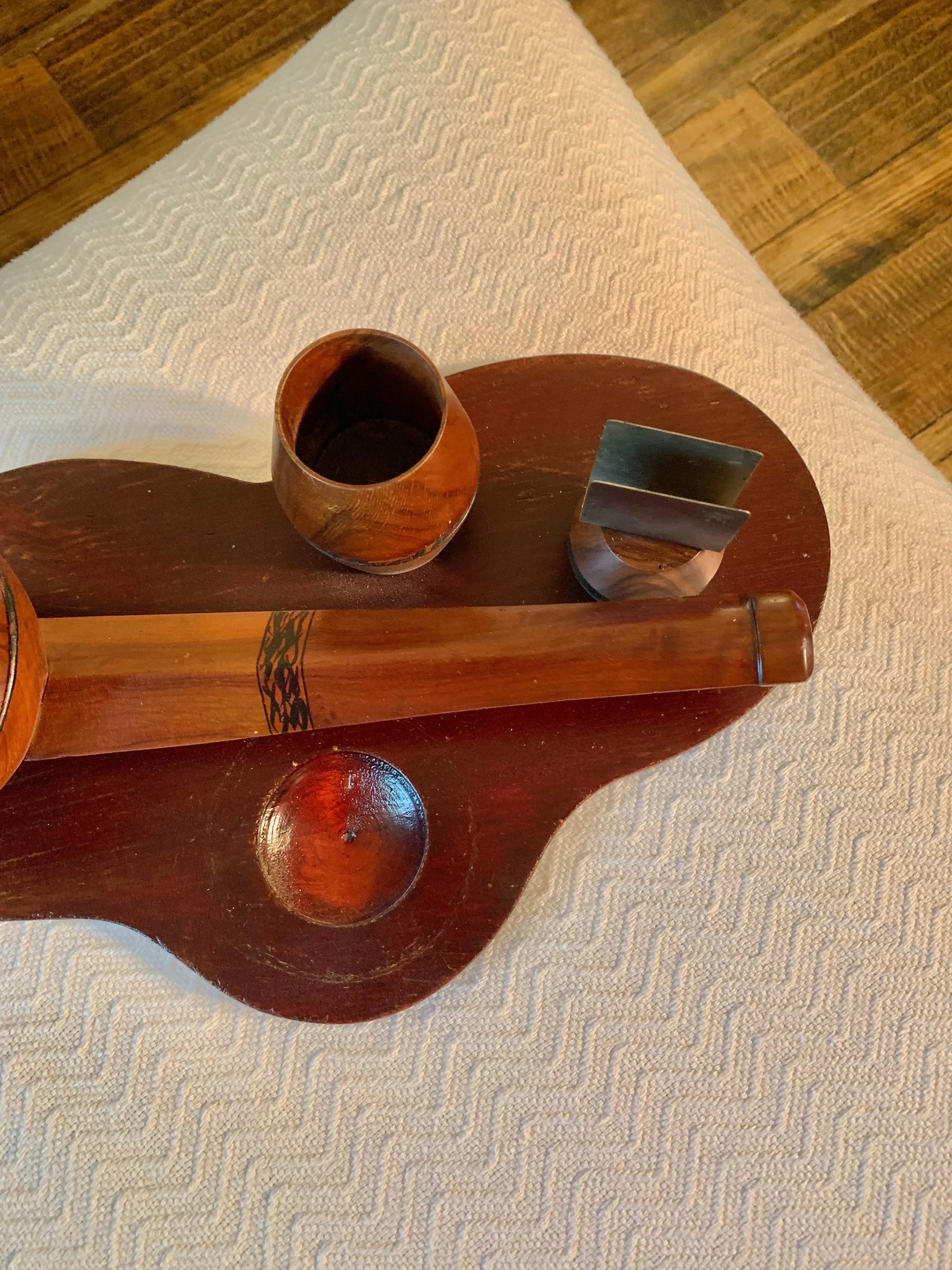 Soporte para pipa de madera estilo Art Decó de principios del siglo XX en venta 4