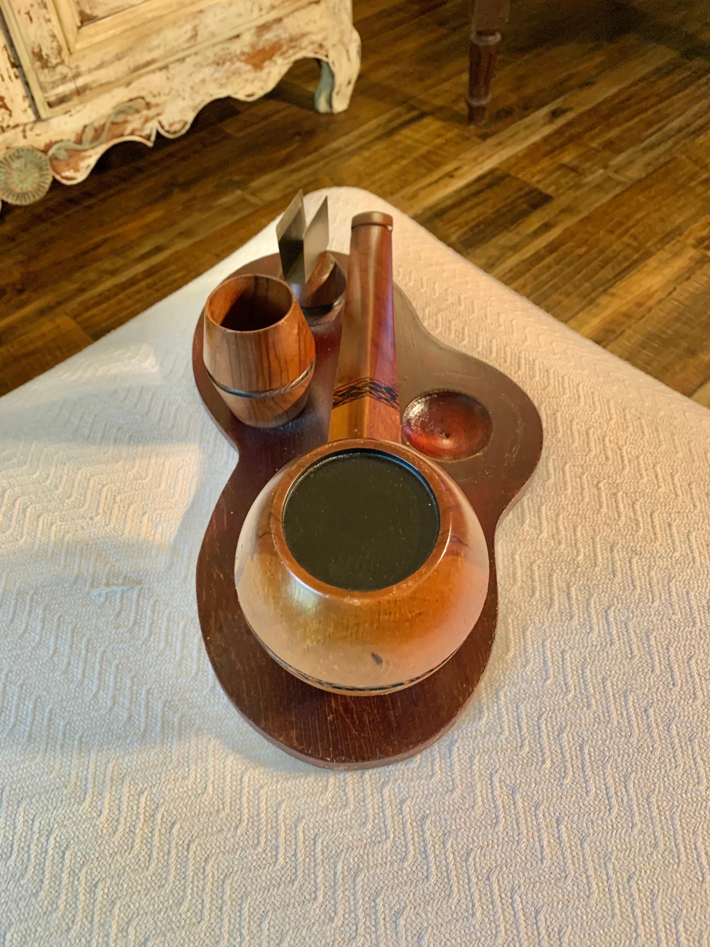 Soporte para pipa de madera estilo Art Decó de principios del siglo XX en venta 5