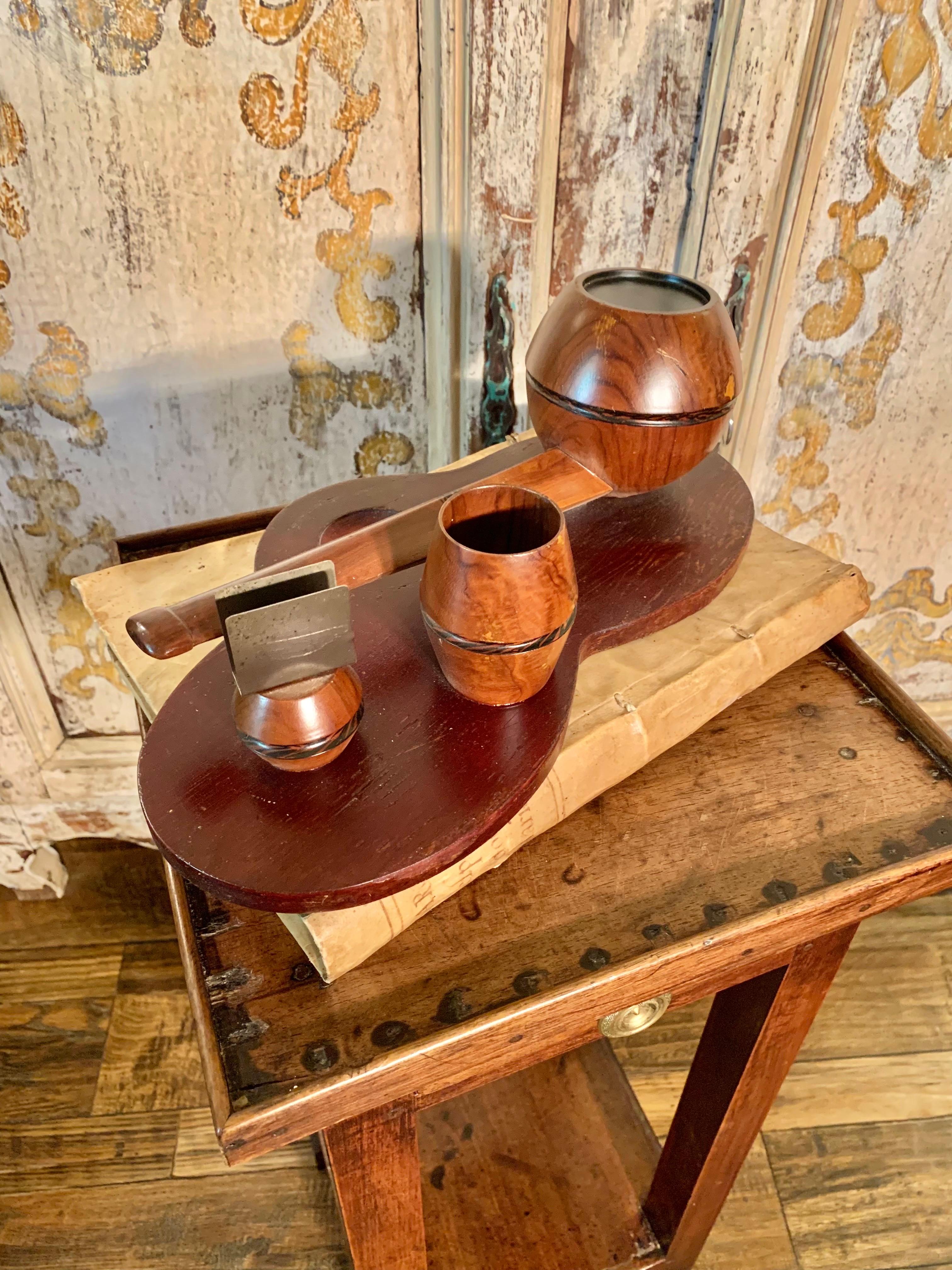 Soporte para pipa de madera estilo Art Decó de principios del siglo XX en venta 7