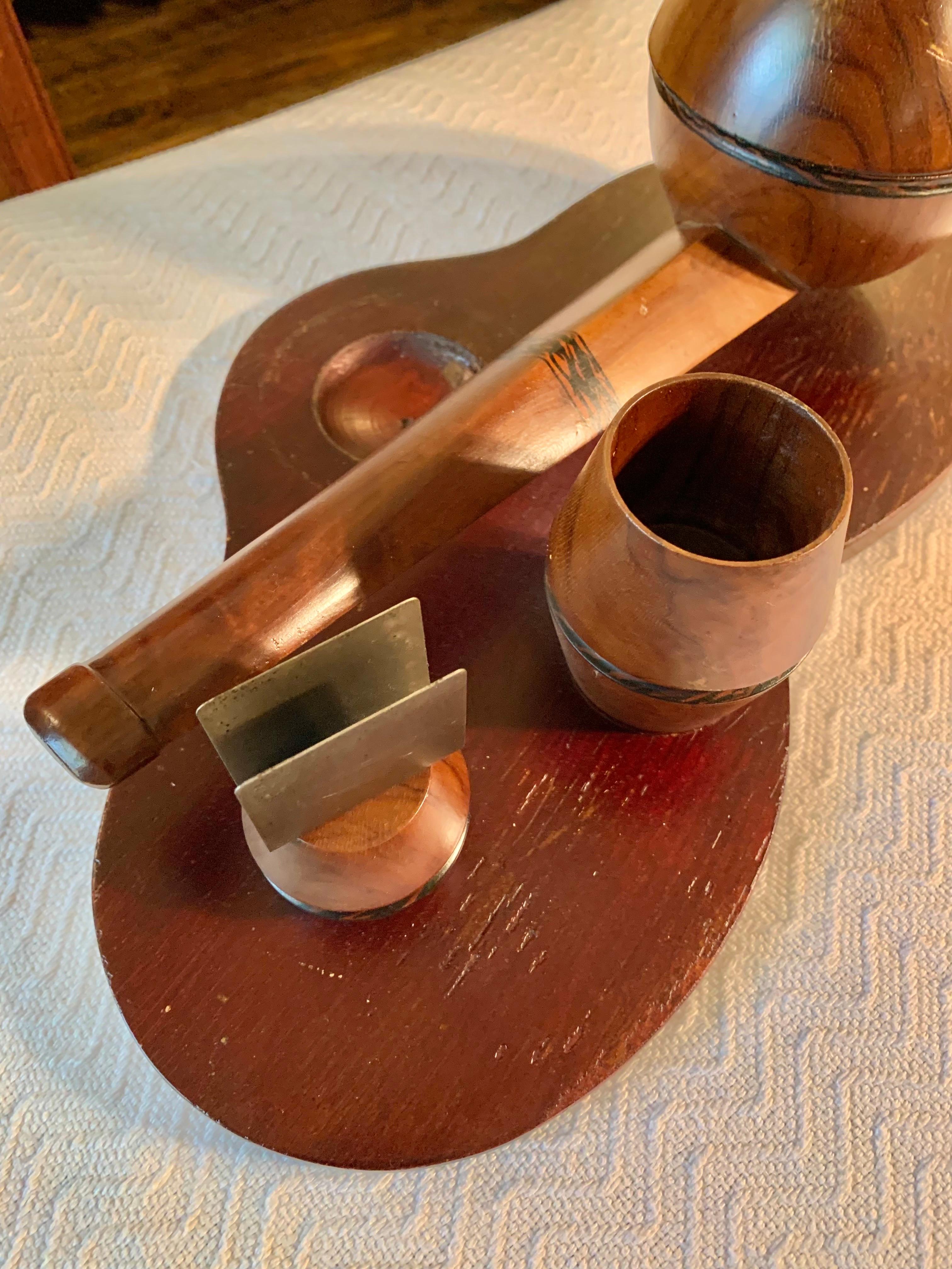 Soporte para pipa de madera estilo Art Decó de principios del siglo XX Madera en venta